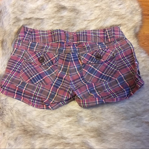American Eagle Plaid Shorts Size 0 - Picture 2 of 4
